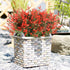 RECUTMS Artificial Lavender Flowers, 8 Bundles UV Resistant Faux Outdoor Plastic Greenery Shrubs for Kitchen, Home,
