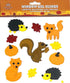 Fall Gel Cling Stickers for Windows and Mirrors, 6 Sheets of Reusable Seasonal Designs