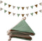Oudain 2 Pcs Pennant Banner Flags Nursery Garland Triangle Bunting Flags Playroom