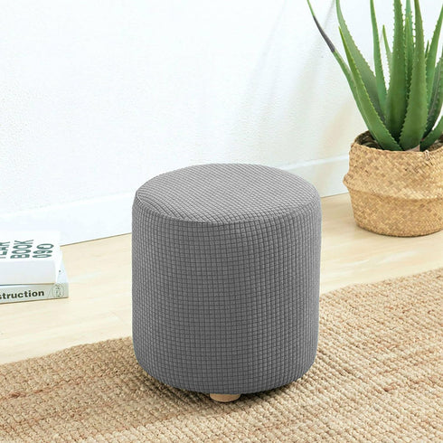 HYGPP Round Ottoman Slipcover Cover Outdoor Small/Large Footstool Protector Covers Stool Ottoman Covers