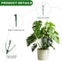 sanzkjic 5pack Adjustable Plant Support Pole Stackable Indoor/Outdoor Support Pole with Clamps, Suitable for Supporting