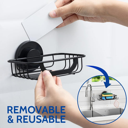 4 Soap Dish, Soap Bar Holder for Shower Suction Cup with Hooks Wall Mounted, Stainless Steel No-Drilling Removable