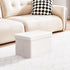 16.5"x12.6"x12.6" PINPLUS Storage Ottoman Cube Ottoman Foot Rest,Small Foldable Portable Boucle Upholstered Sherpa