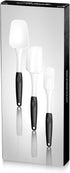 Artaste Non-Stick Silicone Spatula Set with Rubber Handle, 3-Piece