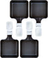 Non-Stick Mini Iron Grill Cheese Pan, Square Shape Melting Accessories for Raclettes (4PCS White)
