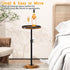 Kificet Small Side Table, Drink Table, Height Adjustable Round End Table, Pedestal Side Table for Small Spaces