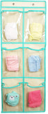 Over The Door Shoe Organizer: Hanging Narrow Closet Door Storage with Large Clear Pockets (6 POCKETS)