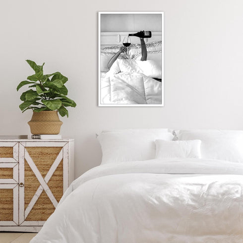 KFDJIG 12x16in Preppy Canvas Wall Art Black and White Pictures Feminist Poster Trendy Teen Girl Funky Home Wall Decor