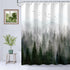 RosieLily Mountain Shower Curtain, Misty Forest Tree Foggy Design Art for Bathroom with Hooks (60 inch Waterproof)