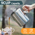 MEREZA Camping Coffee Pot, Stovetop Percolator, Stainless Steel Coffee Pot for Camping, 9 Cup, Fast Brew