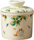 Stoneware Butter Crock with Lid, Ceramic Butter Dish with Water Line, Countertop