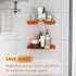 9.5x9.5 Inch Set 2, Sezanrpt Acrylic Corner Floating Shelf of Orange Corner Wall Shelf for Home Dcor, Speakers