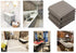 VeraSong 16x24 Inch 3 Pack Waffle Weave Thick Microfiber Dish Drying Towels Absorbent Tea & Hand Towel Lint Free Gray