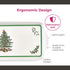 Spode Christmas Tree Sandwich Tray, 15" x 6.5", Decorative Serving Platter for Appetizers, Festive Melamine Dish
