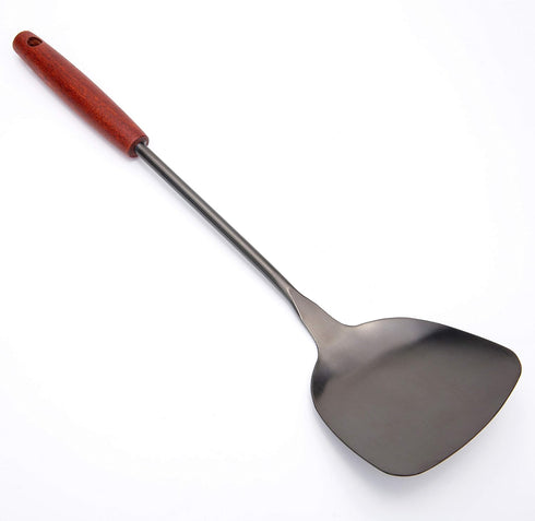 FJNATINH 15 Inch Wok Spatula, Stainless Steel Metal Spatulas for Kitchen Cooking Utensils for Cast Iron
