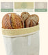 2Pack, 16.5x12.5in Set Hook&Loop Cotton Bread Bag with Beeswax Lining Unbleached Cloth Bees Wax Lined Storage Bags