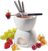Cilio Porcelain Chocolate Fondue Set, White, 5-Inch x 10-Inch