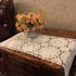 15X27inches 2PC USTIDE Floral Crochet Table Runner , Beige Cotton Table Doilies for Dressers and End Tables,Crochet