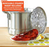 IMUSA Aluminum Steamer with Rack, 24 Qt, Silver