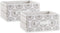 DII Non Woven Polyester Storage Bin, 2 Piece, 11x11x5.5-inch, Starburst Gray