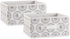 DII Non Woven Polyester Storage Bin, 2 Piece, 11x11x5.5-inch, Starburst Gray