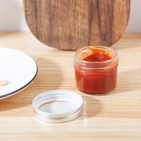 4oz Kitchen,Set 40 Accguan Glass Jars With Lids(Silver),Mason Jars,Ideal For Honey,Jam,Wedding Favor,DIY Magnetic Mini