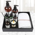 Decor Trends Leather Valet Organizer for Men Black Catchall for Wallet, Keys, EDC, Jewelry, and Perfume Nightstand