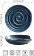 Ceramic Spoon Holder, Dark Blue Spoon Rest for Countertop, Kitchen Decor for Stove Top, Coffee Bar Accessories