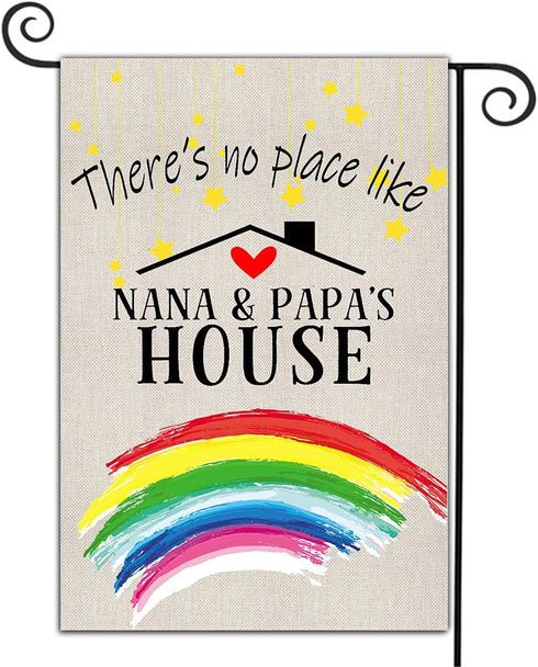 Welcome Garden Flags Yard Lawn - Double Sided Home Decor Summer Flag 12.5 x 18 Inch for Nana & Papa's House