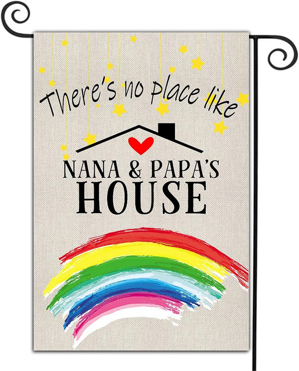 Welcome Garden Flags Yard Lawn - Double Sided Home Decor Summer Flag 12.5 x 18 Inch for Nana & Papa's House