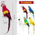 AUEAR 17.7 Inch Red Lifelike Artificial Birds, Feathered Fake Parrot Decor Model for Craft Decoration