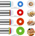 Stainless Steel Rolling Pin and Silicone Mat Set, Adjustable Thickness Rings for Baking Dough, Pizza, Pastries