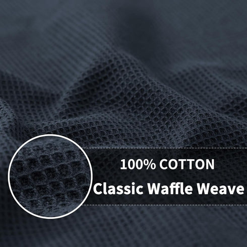 Homaxy 100% Cotton Dish Cloths - Waffle Weave Soft and Absorbent Dish Towels - 6 Pack Quick Dry Dish Rags - 12 x 12 Inches Dishcloths for Kitchen Washing Dishes - Dark Grey