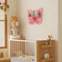 Pink Butterfly Shaped Floating Shelf for Girls Room, Cute Wall Display Rack for Nursery Decor, Small Decorative Shelf