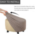 GAMUKAI 24"-29" Stretch Ottoman Slipcover Round Furniture Protector Fits Dia, for Footrests, Storage Ottomans & Folding