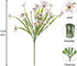 Artificial Outdoor Flowers, 8 Bundles UV Resistant Plastic Faux Violet Flowers for Garden Porch Window Box Decoration