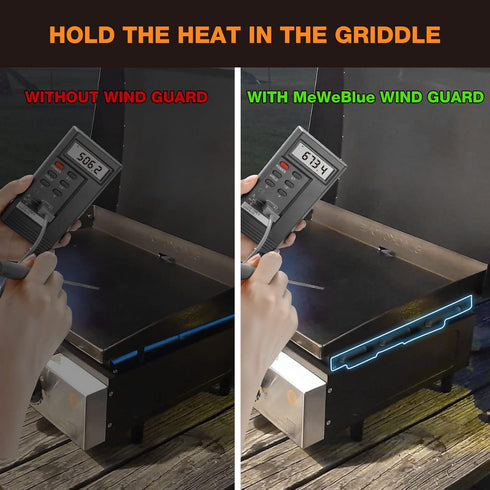 Wind Guards for Blackstone 22 Inch Griddle, Magnetic Stainless Steel Screens for Griddle Grill and Camping