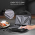 Aigostar 2in1 Electric Sandwich Maker Grill with Nonstick Plates, Double-Sided Heating, Breakfast Toaster, Grilled