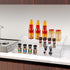 PMMASTO Countertop, 3 Widen Tiered Spice Rack, Seasoning Organizer, Clear Acrylic Vertical Shelves Can Organizer