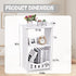 Wensdr 3 Tier Side Table Night Stand, Narrow End Table with Storage Shelf, Extended Desktop & Solid Structure, Small