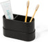 Matte Black Large Toothbrush and Toothpaste Holder and Cup for Bathroom Vanity
