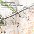 Amazer Shower Curtain Hooks, Plastic Double Shower Curtain Rings for Bathroom Shower Curtain Rod - Set of 12, Nickel