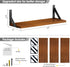 Forbena Walnut Brown Wall Bookshelf for Bedroom, Wooden Floating Book Shelves for Office, Small Wall Shelving Unit