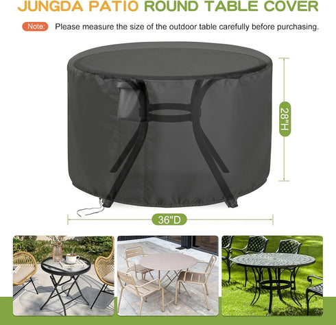 36 Inch 36 28 Inch Patio Furniture Covers Round, Outdoor Round Dinner Table Cover Waterproof, Rounds Patio Coffee Table