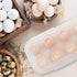 Egg Holder for Fridge, Portable Egg Organizer Tray with Lid, Stackable Storage with Safety Buckle for 12 Eggs