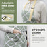 NLUS 2 Pack Kitchen Cooking Aprons: Adjustable Bib, Waterproof Chef Apron with 2 Pockets for Men & Women (Green