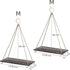 MITIME Hanging Shelves - Set of 2 Indoor Plant Shelf & Wall Hanging, Boho Style Floating Shelves