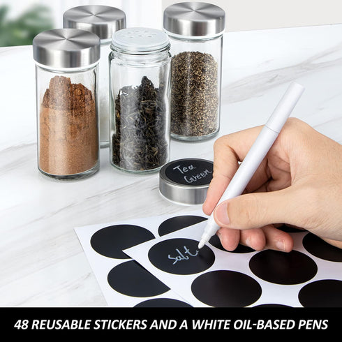 dasaka Jars(20Pcs), Countertop, Rotating Spice Rack Organizer with Seasoning Organizer for Cabinet, Kitchen Spice Racks