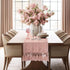 48 Inches yuboo Pink Table Runner Long, Boho Dusty Rose Table Runner for Shabby Decor Farmhouse Dresser Runners