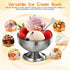 4 9oz Pcs Stainless Steel Dessert Bowls, Ice Cream Cups Footed Dessert Cups Mini Desserts Bowls for Sundae Parfait